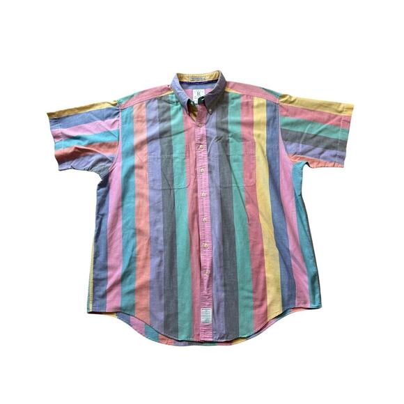 River Bend Other - River Bend colorful collared button up men's shirt, size 2XL TALL. Vintage